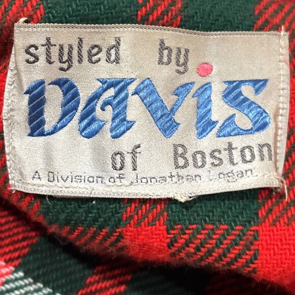 VTG Davis Of Boston Women’s L-XL Red Wool Trench Overcoat Flannel Lined Ski - Picture 16 of 16